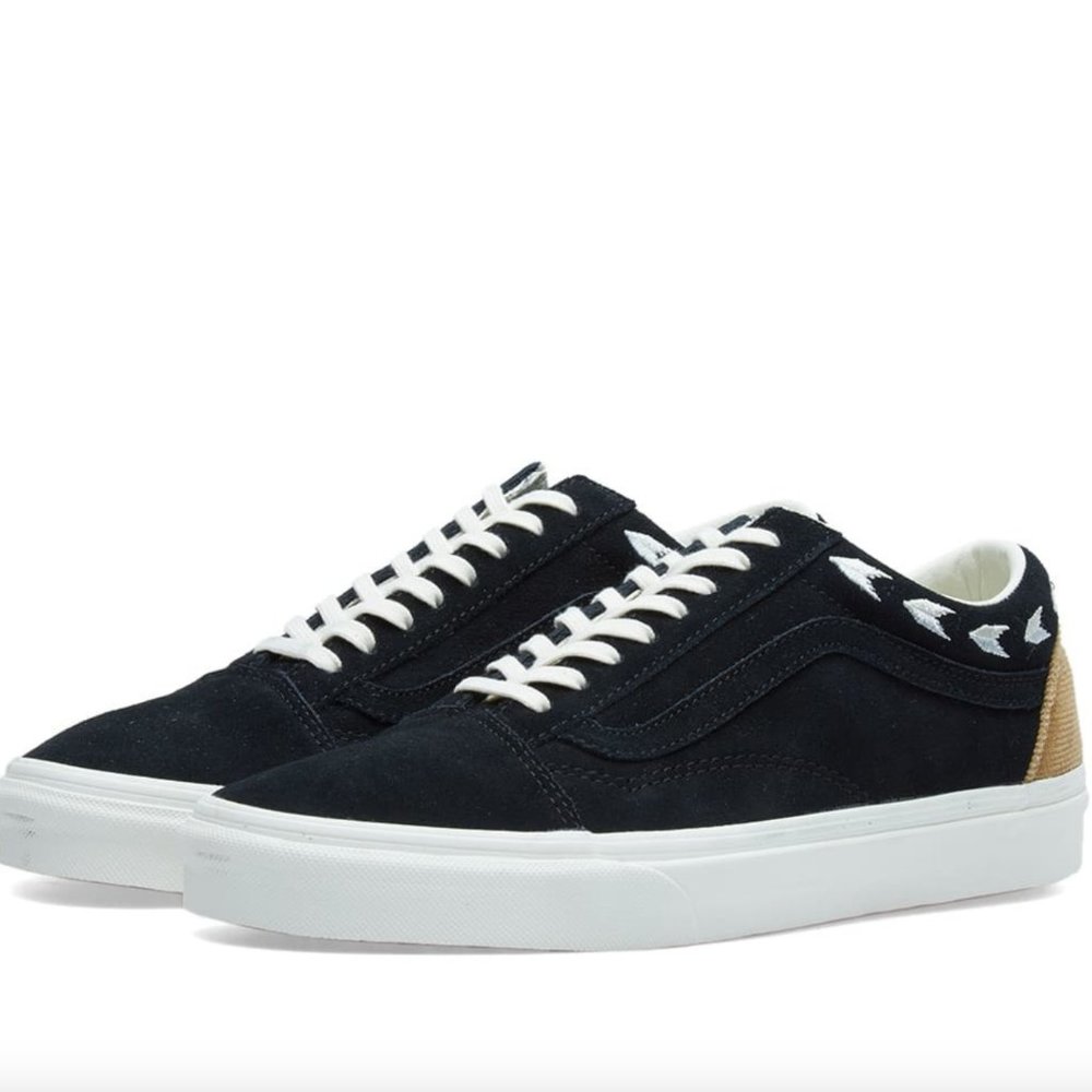 Vans Old Skool Classic Black Suede "Native Embroidery" Sneakers
